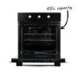GRADE A2 - electriQ 65 litre 8 Function Fan Assisted Single oven in Black - Supplied with a plug 