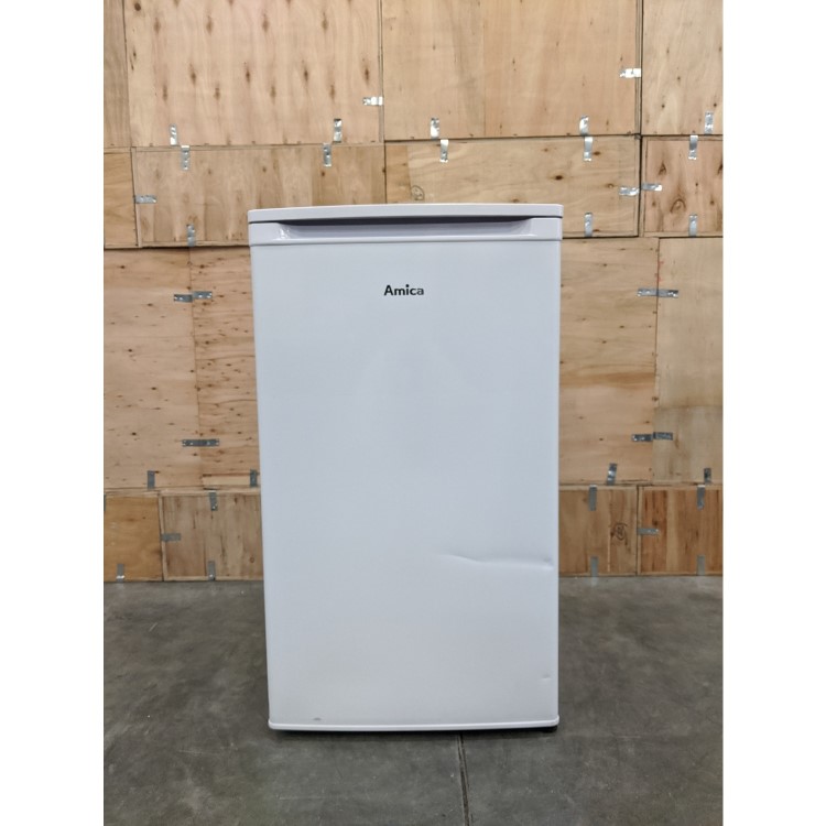 GRADE A3 - Amica FM1044  Freestanding Under Counter Fridge With Ice Box - White
