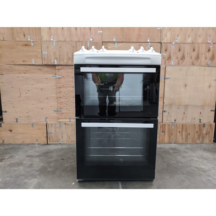 GRADE A3 - Zanussi 55cm Double Oven Electric Cooker - White