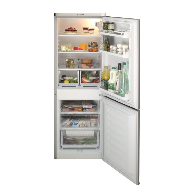 GRADE A2 - Indesit IBD5515S 60/40 157x55cm 206L Freestanding Fridge Freezer - Silver