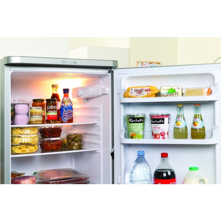 GRADE A2 - Indesit IBD5515S 60/40 157x55cm 206L Freestanding Fridge Freezer - Silver