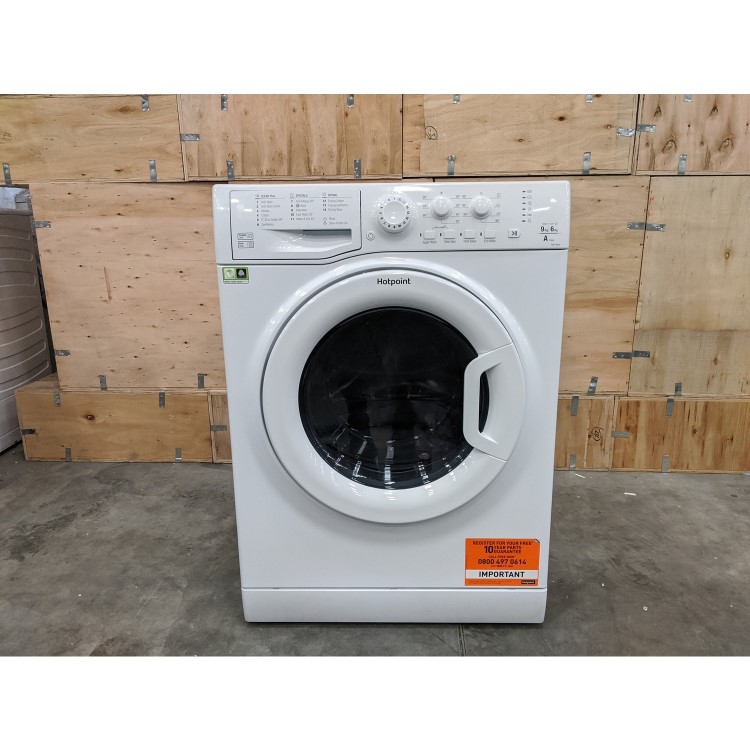 GRADE A3 - Hotpoint FDEU9640P 1400rpm 9kg Wash 6kg Dry Freestanding Washer Dryer - White