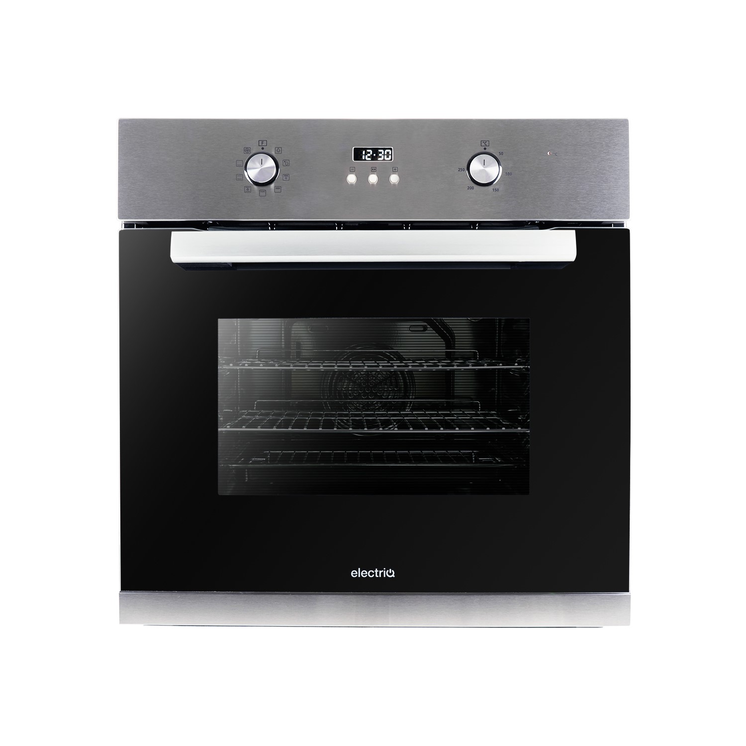 Refurbished electriQ EQOVENM3STEEL 60cm Single Built In Electric Oven Stainless Steel