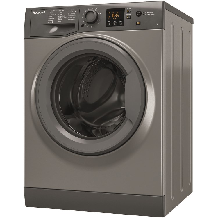 Hotpoint NSWM743UGG 7kg 1400rpm Freestanding Washing Machine - Graphite