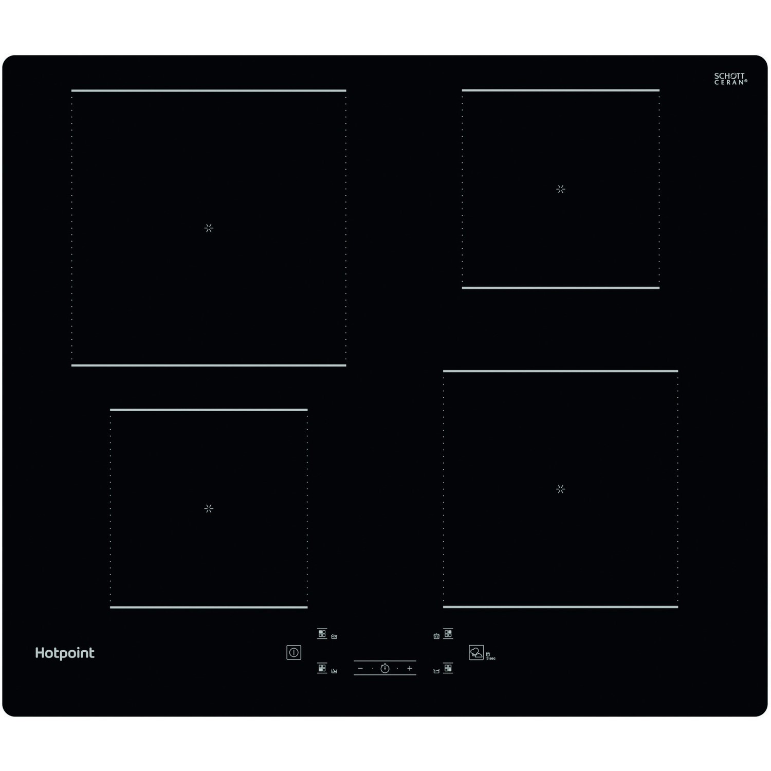 Hotpoint TQ1460SNE 59cm Induction Hob - Black