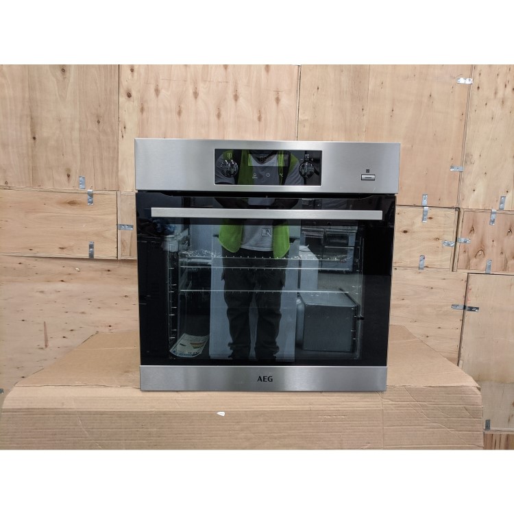 GRADE A2 - AEG BPS355020M Pyrolytic Self Cleaning SteamBake Single Oven - Stainless Steel