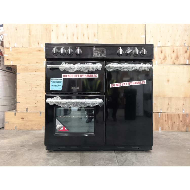 Refurbished Belling Farmhouse 90E 90cm Electric Range Cooker - Black