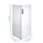GRADE A3 - electriQ 166 Litre Freestanding Upright Freezer 144cm Tall Frost Free 55cm Wide - White