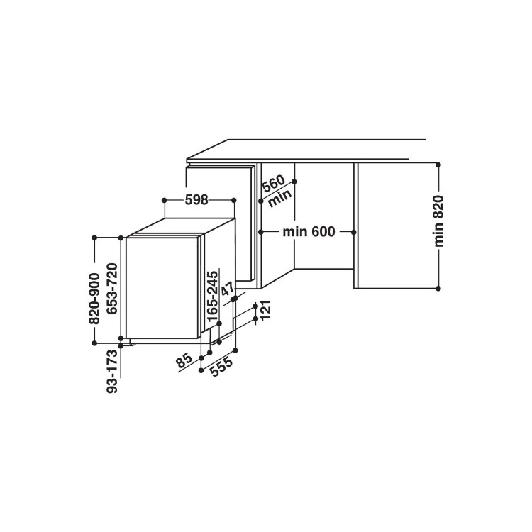 GRADE A2 - Hotpoint HIC3C26WF Extra Efficient 14 Place Fully Integrated Dishwasher