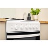 Indesit 50cm Gas Cooker with Lid - White