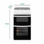 Indesit 50cm Gas Cooker with Lid - White