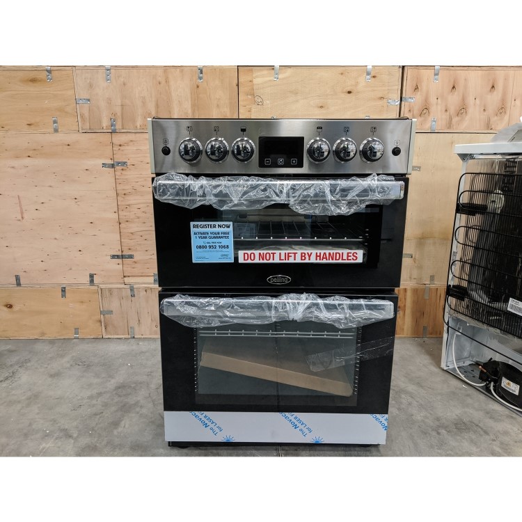 GRADE A3 - Belling 444410825 Cookcentre 60G 60cm Double Oven Gas Cooker - Stainless Steel