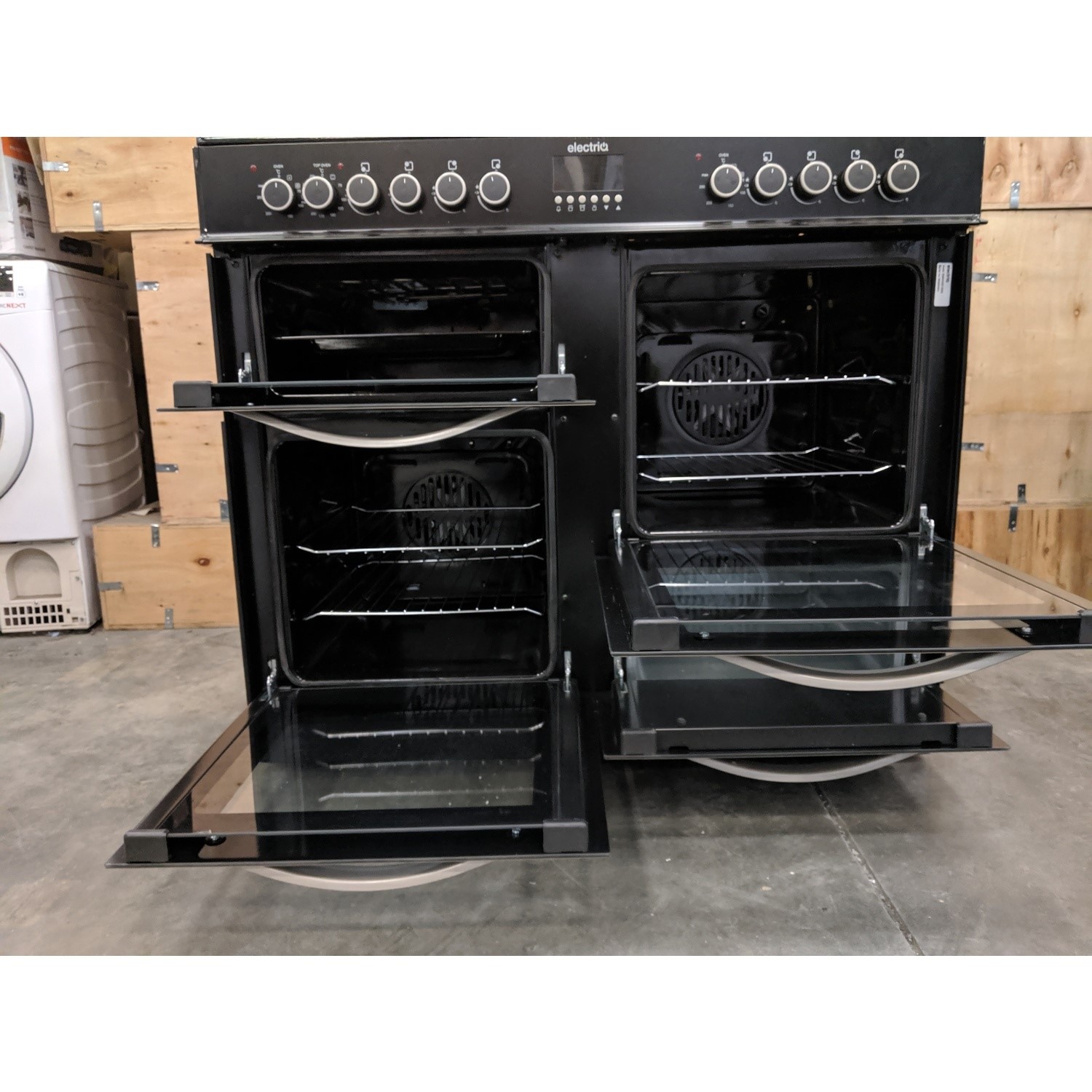 Refurbished electriQ EQRANGE100SS 100cm Dual Fuel Double Oven Range