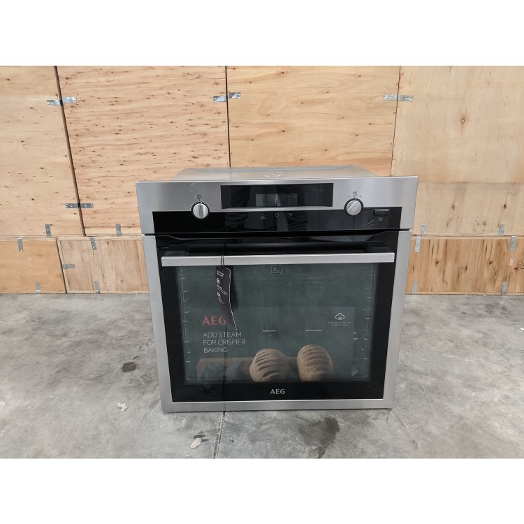 GRADE A2 - AEG BPS555020M Pyrolytic Self Cleaning SteamBake Single Oven - Stainless Steel