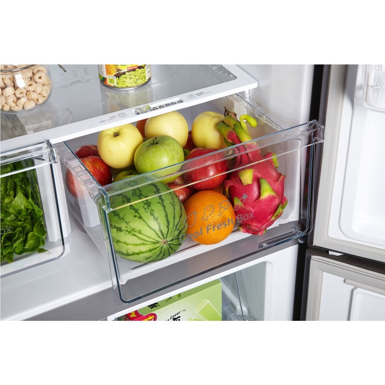 Fridgemaster 394 Litre Four Door American Fridge Freezer With Multiflow  - Black
