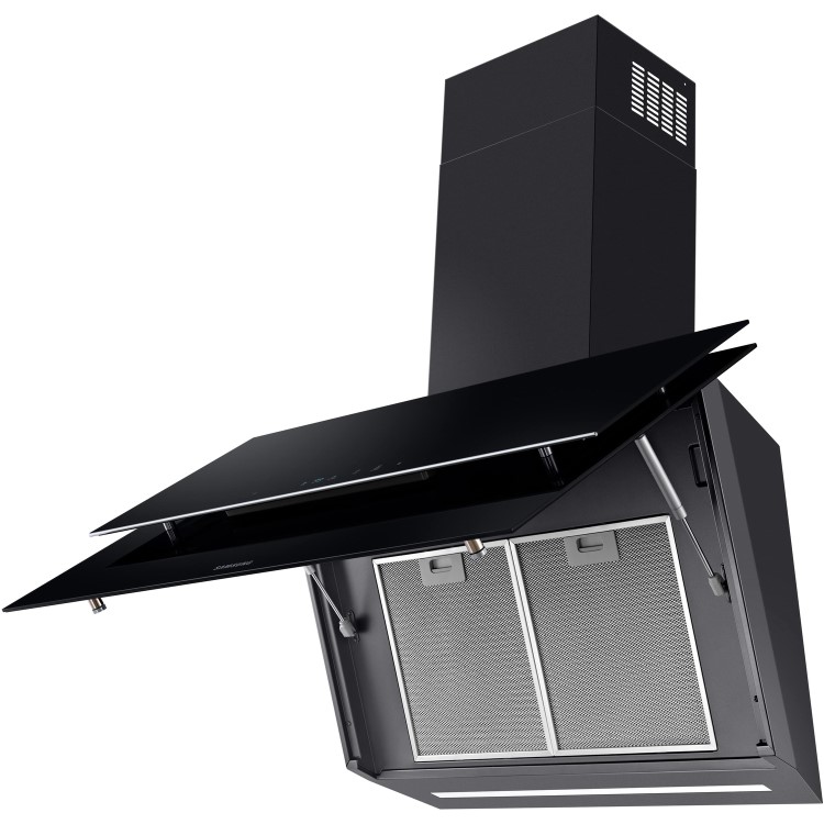 Refurbished Samsung NK36N9804VB 90cm Angled Chimney Cooker Hood Black