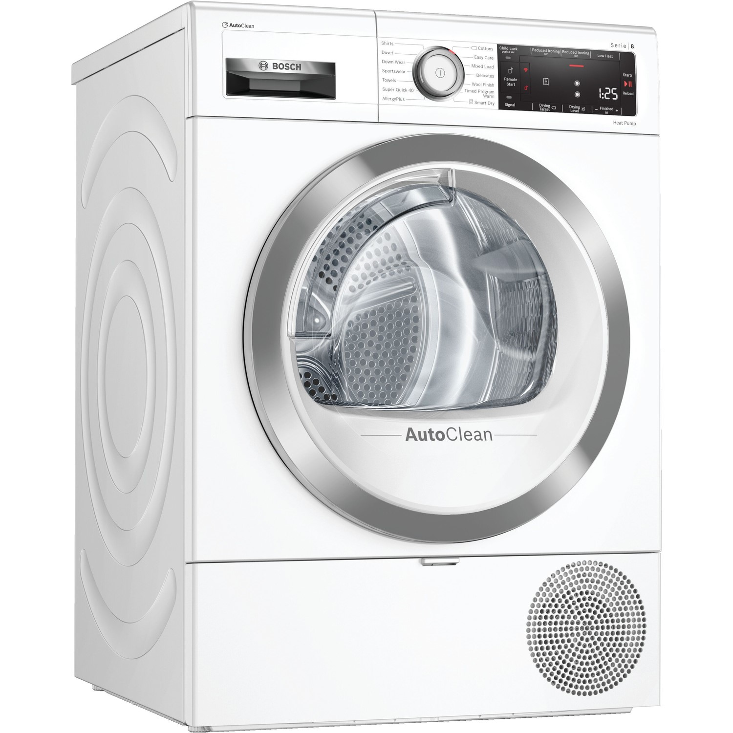 Bosch Serie 8 9kg Freestanding Heat Pump Tumble Dryer - White