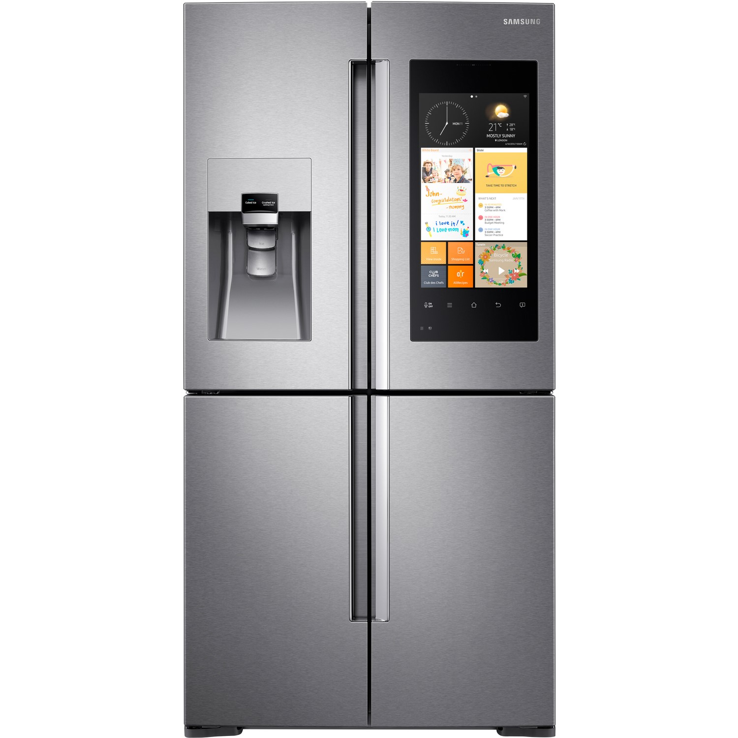 Refurbished Samsung RF56M9540SR 550L American Freestanding Fridge Freezer - Stainless Steel