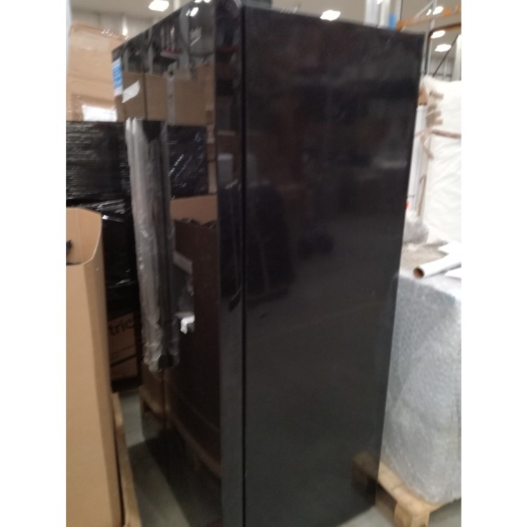 GRADE A3 - Beko ASD241B Frost Free Black American Fridge Freezer With Non-plumbed Water Dispenser  - Black
