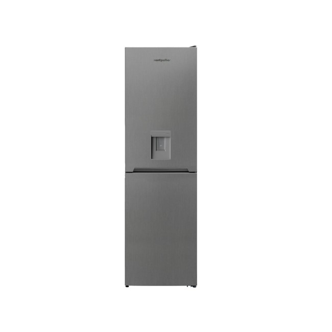 GRADE A2 - Montpellier MFF184ADX Frost Free Freestanding Fridge Freezer With Water Dispenser - Inox