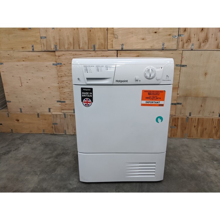 GRADE A3 - Hotpoint FETC70BP Aquarius 7kg Freestanding Condenser Tumble Dryer - White