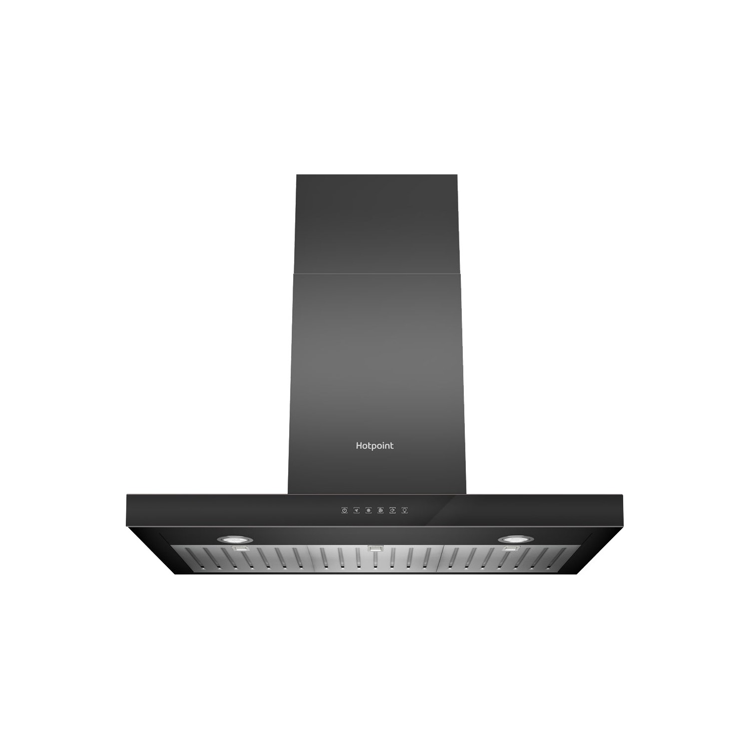 Refurbished Hotpoint PHBS98CLTDK 90cm Slimline Chimney Cooker Hood Black