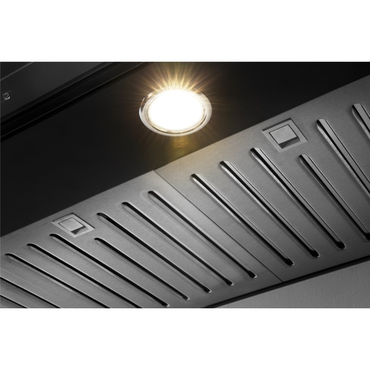 Refurbished Hotpoint PHBS98CLTDK 90cm Slimline Chimney Cooker Hood Black