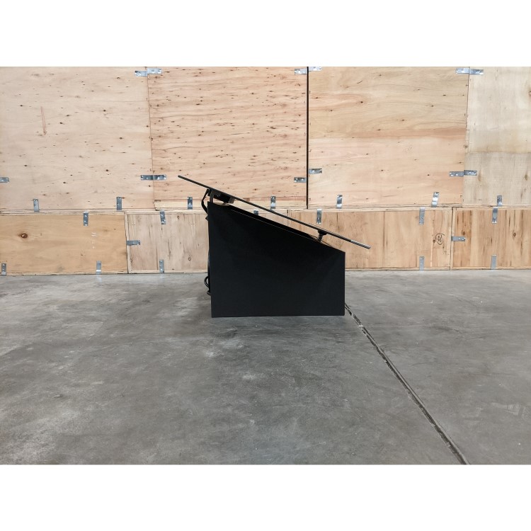 GRADE A3 - Hotpoint PHVP87FLTK 80cm Angled Glass Chimney Cooker Hood in Black