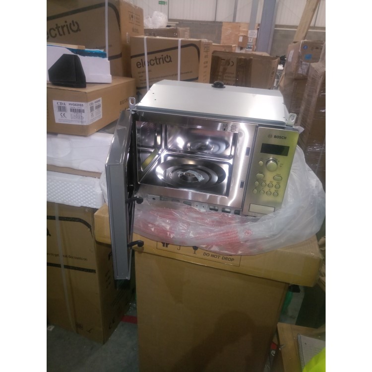 GRADE A3 - Bosch HMT75M551B 800W 17L Built-in Microwave Oven For 50cm Wide Cabinet Brushed Steel