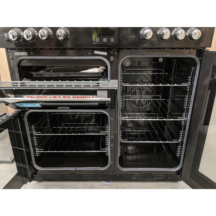 Refurbished Belling Cookcentre 90DFT 90cm Dual Fuel Range Cooker - Black