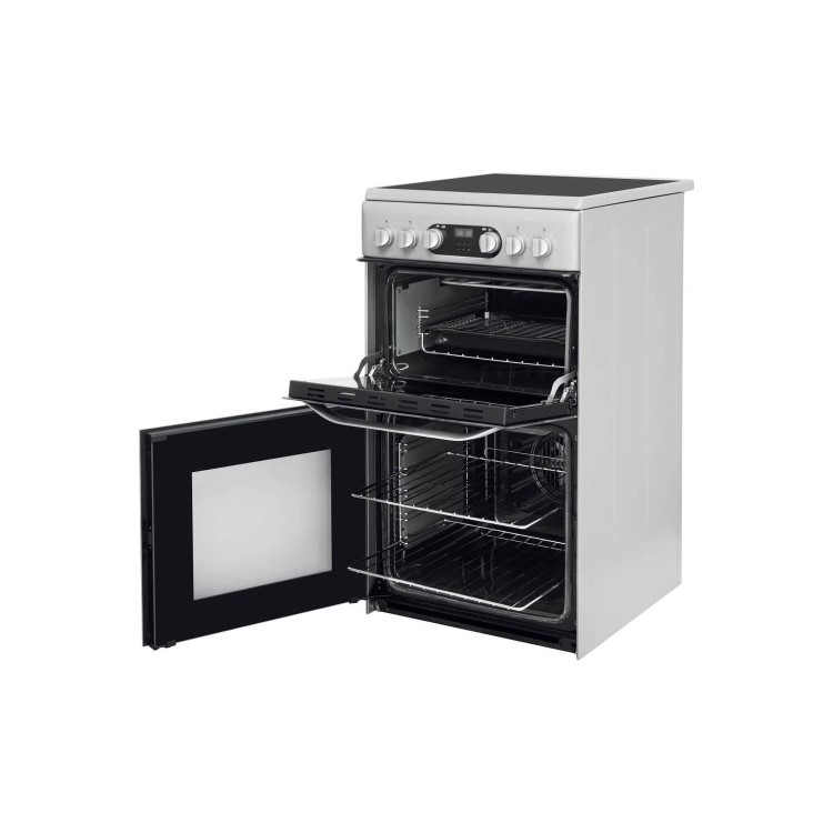 Hotpoint 50cm Double Oven Electric Cooker - Grey