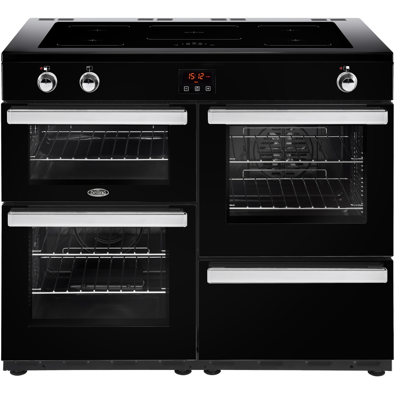 Belling Cookcentre 110Ei 110cm Electric Induction Range Cooker - Black