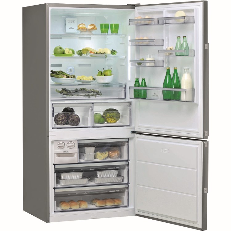 GRADE A2 - Hotpoint H84BE72XO3UK American Style Frost Free Freestanding Fridge Freezer - Silver