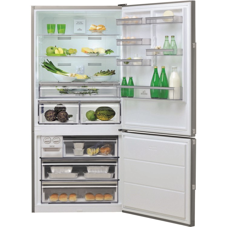 GRADE A2 - Hotpoint H84BE72XO3UK American Style Frost Free Freestanding Fridge Freezer - Silver