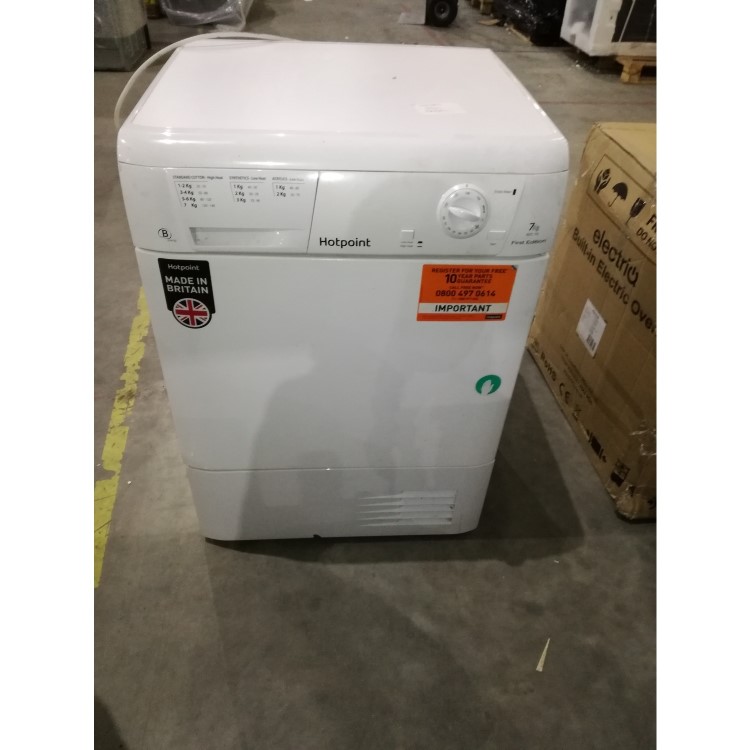GRADE A3 - Hotpoint FETC70BP Aquarius 7kg Freestanding Condenser Tumble Dryer - White