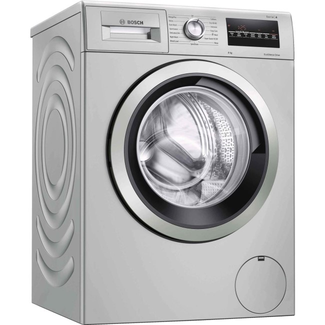 Refurbished Bosch Serie 4 WAN282X1GB Freestanding 8KG 1400 Spin Washing Machine With EcoSilence Drive Stainless Steel