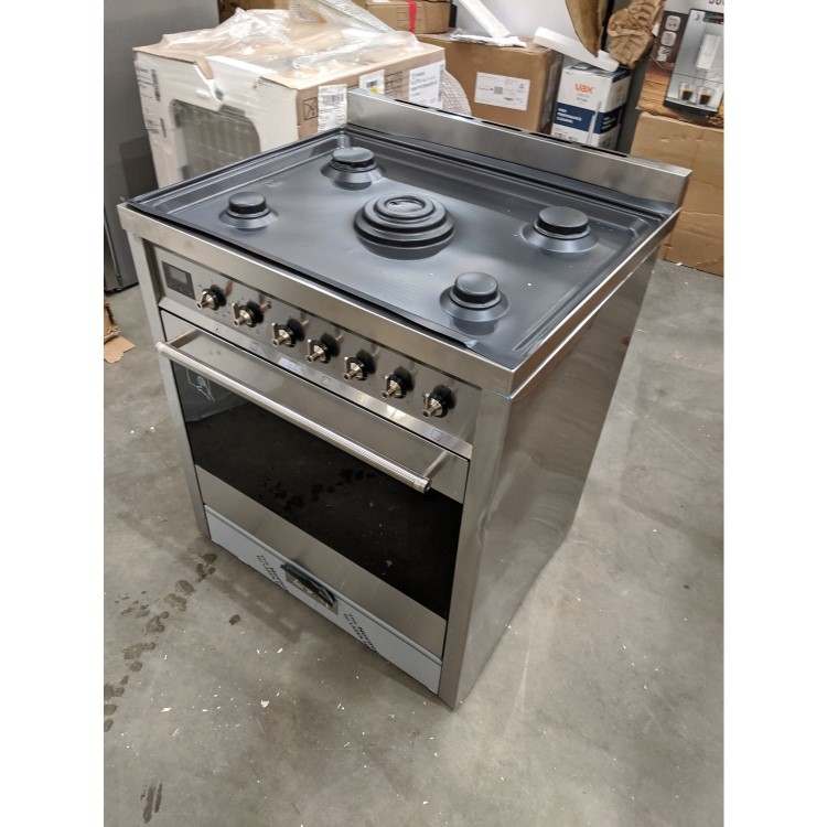 GRADE A3 - Smeg C7GPX9 Symphony 70cm Pyrolytic Dual Fuel Range Cooker Stainless Steel