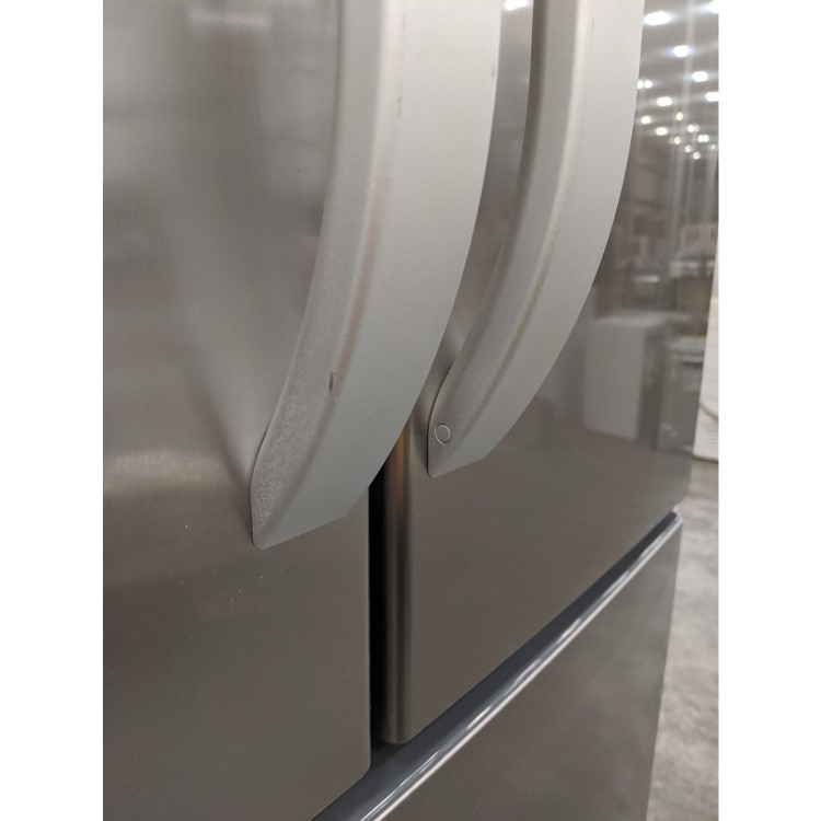Refurbished HOTPOINT FFU4DX Quadrio 70cm Wide Frost Free Freestanding Fridge Freezer Stainless Steel