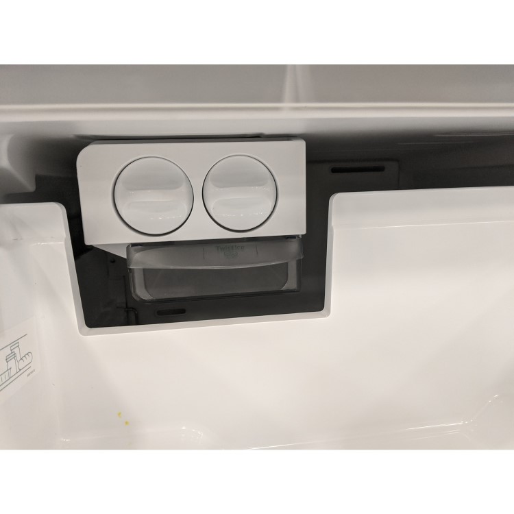 Refurbished HOTPOINT FFU4DX Quadrio 70cm Wide Frost Free Freestanding Fridge Freezer Stainless Steel