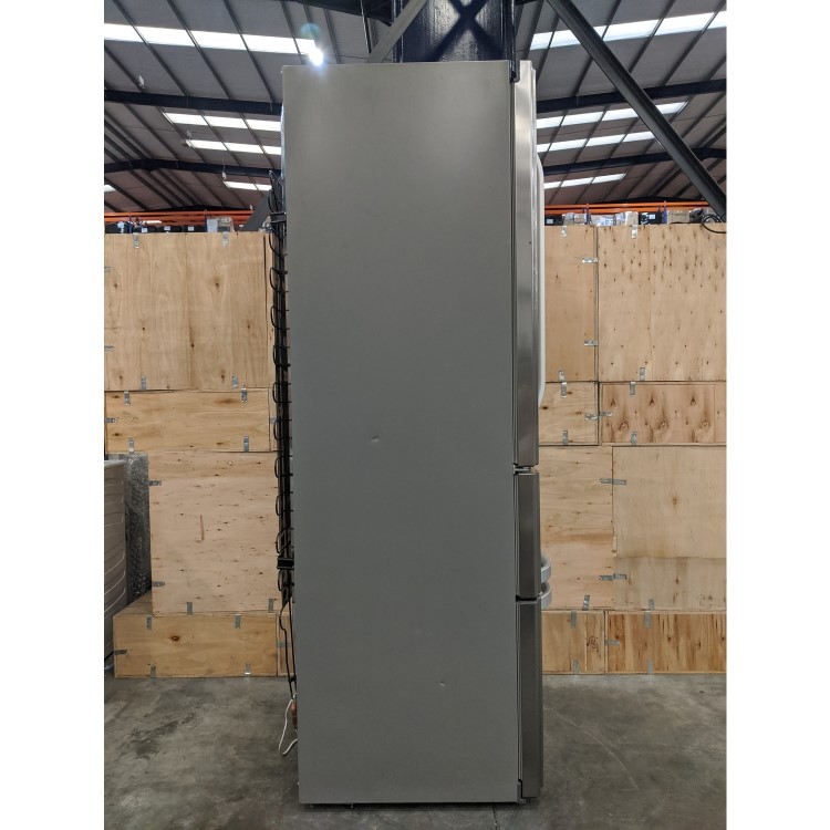 Refurbished HOTPOINT FFU4DX Quadrio 70cm Wide Frost Free Freestanding Fridge Freezer Stainless Steel