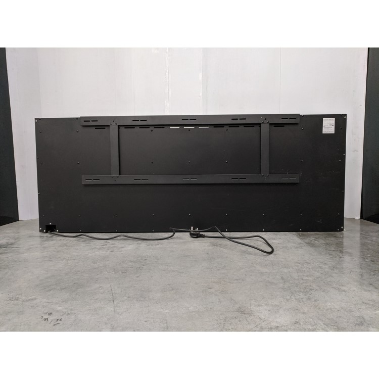 GRADE A3 - 60 Inch Black Built In Electric Fire - Amberglo