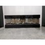 GRADE A3 - 60 Inch Black Built In Electric Fire - Amberglo