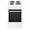 electriQ 50cm Electric Cooker with Sealed Plate Hob - White
