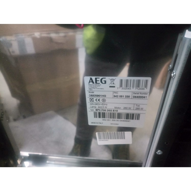 Refurbished AEG DBE5961HG 90cm Flat Chimney Cooker Hood With Hob2Hood - Stainless Steel