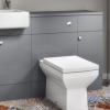 GRADE A1 - Harper 500mm WC Toilet Unit Grey Lacquered