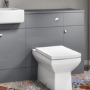 GRADE A1 - Harper 500mm WC Toilet Unit Grey Lacquered