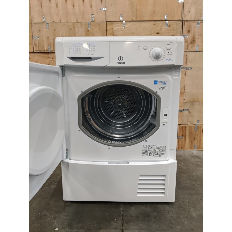 GRADE A3 - INDESIT IDC8T3B EcoTime 8kg Freestanding Condenser Tumble Dryer - White