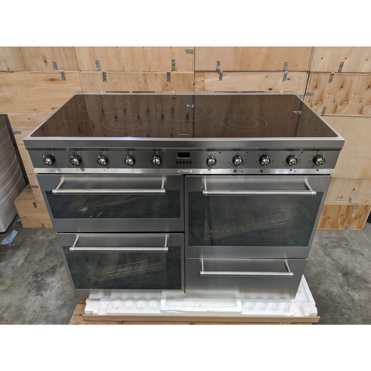 Refurbished Smeg Symphony 4 Cavity SYD4110I  110cm Electric Range Cooker With Induction Hob Stainless Steel