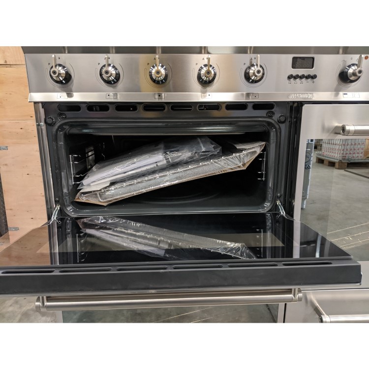 Refurbished Smeg Symphony 4 Cavity SYD4110I  110cm Electric Range Cooker With Induction Hob Stainless Steel