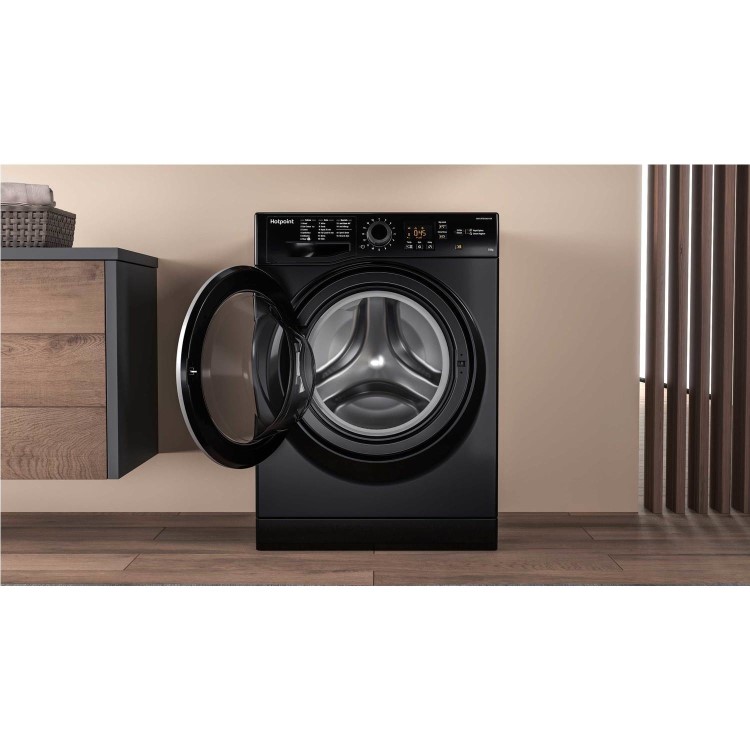 HOTPOINT NSWM1043CBS 10kg 1400rpm Freestanding Washing Machine - Black